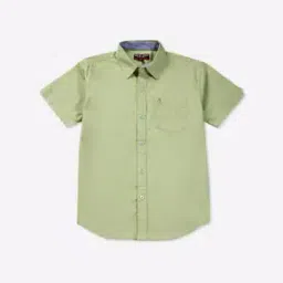 Boys Regular Fit Shirt with Patch Pocket-image-99