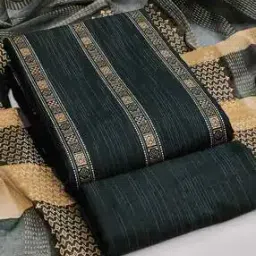 Striped Unstitched Dress Material with Dupatta-image-53