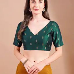 Women Printed V-Neck Blouse-27