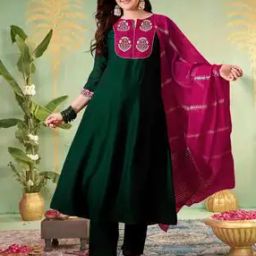 Women A-Line Kurta Set-image-15