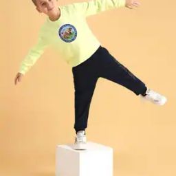 Boys Logo Print Regular Fit Crew-Neck Sweatshirt-53