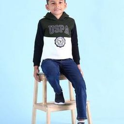 us polo assn. Boys Colourblock Regular Fit Cotton Hoodie-picture-12