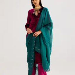Women Floral Embroidered Dupatta-32
