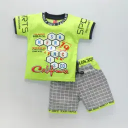  Boys Cotton Graphic Print Set-image-1