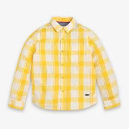 Boys Checked Cotton Seersucker Shirt-image-56