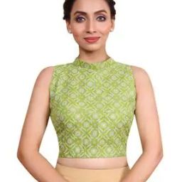 Women Printed Back Open Blouse-picture-12