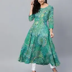 Floral Print A-line Kurta-image-21