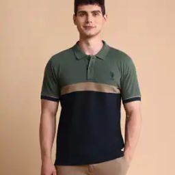 Men Colourblocked Slim Fit Cotton Polo T-Shirt-picture-9