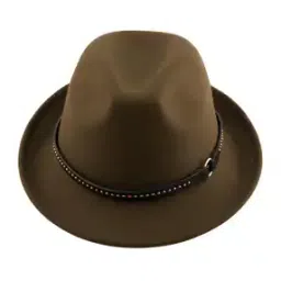 Men Belted Fedora Hat with Wide Brim-image-80