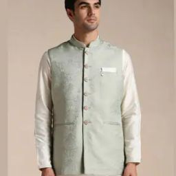 Nehru Jacket with Welt Pockets-image-49