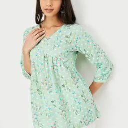 Women V Neck Kurti-8