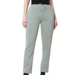 Women Track Pants with Elasticated Drawstring Waist-image-13