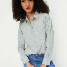 Women Regular Fit Striped Shirt-image-46