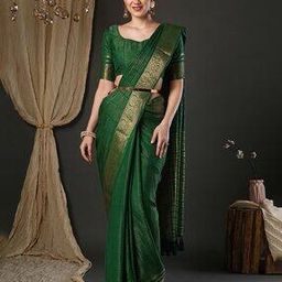 Women Viscose Traditional Saree     -image-64