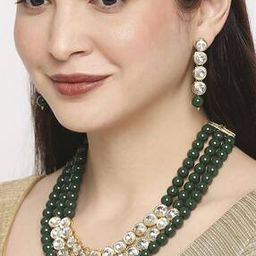 NEDP4-Beaded Multi Layer Necklace & Earrings Set-image-70