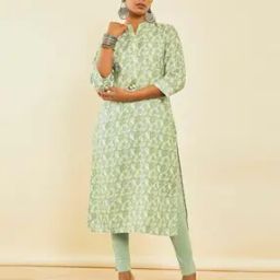 Printed Straight Kurta with Tassels-image-15