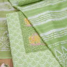 Women Cotton Ethnic Motif Unstitched Dress Material-image-46