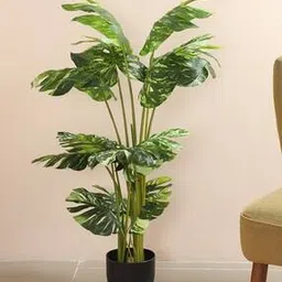 Decoration Artificial Variegated Monstera Plants -image-6