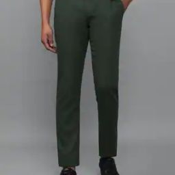 Slim Fit Flat-Front Trousers-image-53