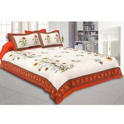 Floral Print Bedsheet with 2 Pillow Cover Set-image-1
