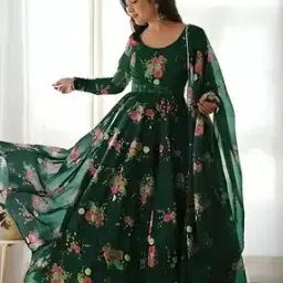 revangi Women Floral Anarkali Kurti-picture-43