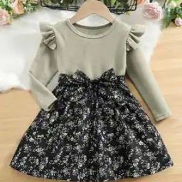 Girls Floral Print Fit & Flare Dress-image-20