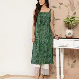 Women Bandhani Print Straight Kurta-image-53