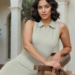 Shein Modest Collar Neck Midi Bodycon Shirt Dress-image-50