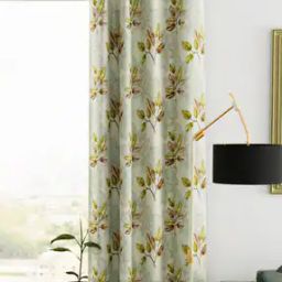 Floral Print Eyelet Window Curtain-image-34