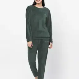 Typographic Pattern Nightwear Set-image-4