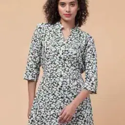 Floral Print Rayon Tunic-image-34