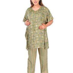 Geometric Print A-line Dress with Kaftan Sleeves-picture-53