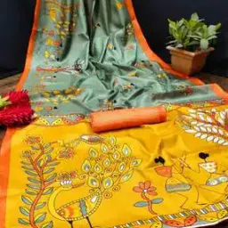 Women Printed Saree with Contrast Border-image-47