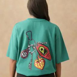Women Printed Oversized Fit Crew-Neck T-Shirt -image-92