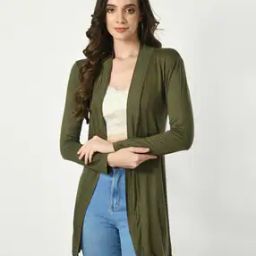Women Front-Open Shrug with Full Sleeves-17