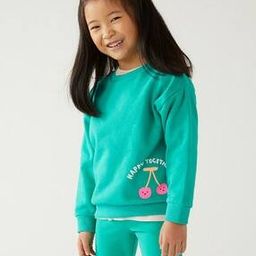 Crew-Neck Sweatshirt with Typographic Print-image-37