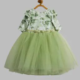 Girls Round Neck Fit and Flare Dress -picture-52
