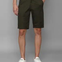 Printed Slim Fit Flat-Front Shorts-13