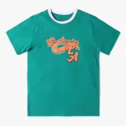 Boys Core Typographic Print Relaxed Fit Round-Neck T-Shirt-image-95