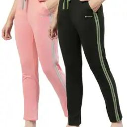 Women Pack of 2 Striped Fitted Trackpants with Insert Pockets-image-47