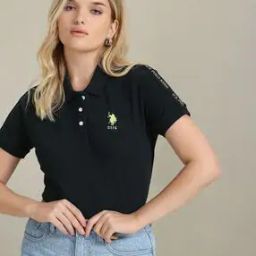 Pique Polo T-Shirt with Brand Taping-image-4