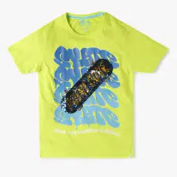 Boys Printed Regular Fit Crew-Neck T-Shirt-image-18