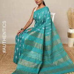 Handwoven Embroidered Eri Ahimsa Silk Saree-image-22
