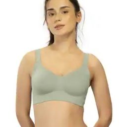 Lightly Padded Seamless Sports T-Shirt Bra-image-1