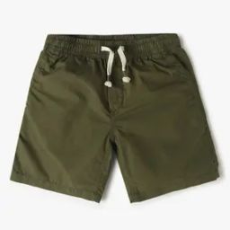 Boys Solid Regular Fit Cotton Shorts with Drawstrings-picture-4