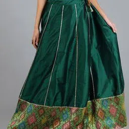 Flared Skirt with Drawstring Waist-18