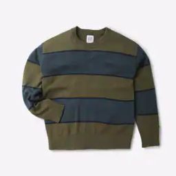 Boys Wide Stripe Crew-Neck Sweater-2