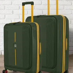 Set of 2 Alexandria with Flat Top Front Opening Trolley Bags - M | L-image-100