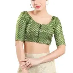 Round-Neck Front Open Blouse-picture-25