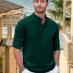 Men Regular Fit Short Kurta with Roll-Up Sleeves-17